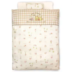 un doudou ディズニー 日本製 ベビー布団セット 10点セット 70×120cm くまのプーさん オーガニックコットン ダブルガーゼ ベビー用品 新品 新生児 全部洗える 出産準備 出産祝い ギフト RF NZ1121