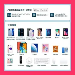 【スタッフおすすめ！】Rampow iPhoneライトニングケーブル 【iPhone対応 / Apple MFi認証】 赤 1m 高耐久ナイロン編み製