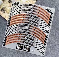 ★アウトレット★新品 MotoGP KTM RACING 17インチ 汎用 ホイールリム ステッカー 前輪後輪セット レーシング デカール リム・ストライプ B