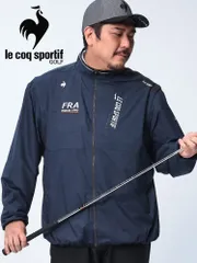 le coq sportif ルコックスポルティフ フルジップ ジャケット 大きいサイズ メンズ スポーツ ストレッチ HEATNAVI 袖着脱 アウター ゴルフ ベスト スタンド ネイビー