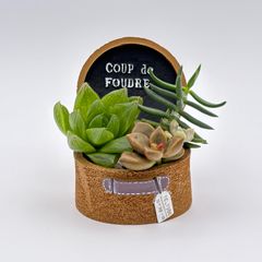 ミニプランター 　植木鉢　　鉢底穴あり　【 送料無料 】　サークルレザーポット　　多肉植物　　小物入れ　アンティーク調　友膳　ミニポット　　ガーデニング　ガーデン雑貨　　ポット　　置物