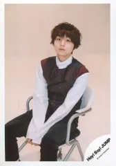 【中古】生写真(ジャニーズ) Hey! Say! JUMP/伊野尾慧/膝上・座り・衣装えんじ色黒・両手足の間/「マエヲムケ」PV＆ジャケ写撮影オフショット/公式生写真