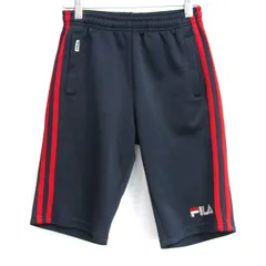 フィラ ショートパンツ ボトムス ハーフパンツ ジャージ スポーツウエア キッズ 男の子用 150サイズ 紺×赤 FILA 【中古】