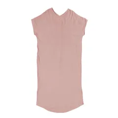 ☆ ピンク ☆ L-LL ☆ Vネックワンピース vネック ワンピース レディース 半袖 ロング丈 部屋着 普段着 シンプル ゆったり リラックス カジュアル 夏 無地 ピンク ブラック アッシュグレー チャコール