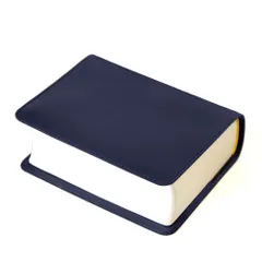 かばん屋さんの 手作り レザーブックカバー 小型 聖書カバー (ネイビー)