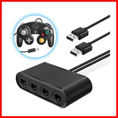 【ラスト1点】ゲームキューブ コントローラ接続タップ ４ポート ニンテンドー 最大８人同時にプレイ GCコントローラー接続タップ 大乱闘スマッシュブラザーズ対応 switch switch用GCコントローラ変換アダプタ OLED/Switch/Wii 「アップ