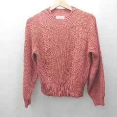 ◇ ⊇ any SiS エニィスィス シンプル 長袖 ニットセーター サイズ2 レッド系 レディース E  【1505290006828】