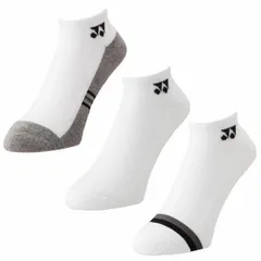 メール便配送　ヨネックス　ウィメンズ スニーカーインソックス 3P　yonex　3足組ソックス　29235Y　 アソート　ホワイト