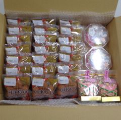 【訳あり】チョコクリームもみじ21P・和風ラムネとこんぺいとう（猫三種）ピンク2P・立びなかご2P★あわしま堂
