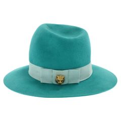 GUCCI (구찌) 타이거 모티브 펠트 모자 터키석 444015