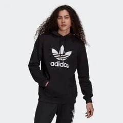 アディダスオリジナルス adidas Originals アディカラー クラシックス トレフォイル パーカー フーディ メンズ３ＸＬまで MENS H06667 ADICOLOR CLASSICS TREFOIL HOODIE BLACK × WHITE