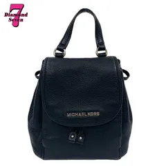 【中古】【美品】MICHAEL KORS マイケルコース 2WAY ミニバッグ ブラック レザー レディース クロスボディ 肩掛け 斜め掛け ⓪