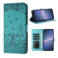 【数量限定】ケース 手帳型 カバー 人気 エクスペリア5v ケース 手帳型 カバー 5V 手帳型ケース かわいい猫と美しい桜柄 スマホケース エクスペリア 5 V Xperia 5 v ケース 手帳型 上質PUレザー 本革 Xperia 耐衝撃 SOG12 S