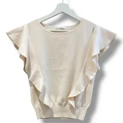 新品 未使用品 PROPORTION BODY DRESSING プロポーションボディドレッシング ラッフルオープンショルダーニット サイズM 23年製 ニット ノースリーブ 肩出しニット レディース 夏 ゴーゴー古着マルイ草加店1432