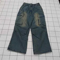 ◇ Θ MONO-MART モノマート セミワイド カーゴパンツ サイズS ブルー系 メンズ E  【1509100067627】のサムネイル