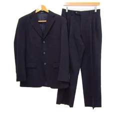 コムサイズム スーツ セットアップ 上下セット ジャケット パンツ メンズ Mサイズ ネイビー COMME CA ISM 【中古】