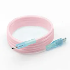 【 新品 未開封 】   トリニティ ［1000％］ スケルトンケーブルバイカラー C to C 120cm ブルー / ピンクケーブル OO-CACC12-SCBLPK 未使用 送料無料