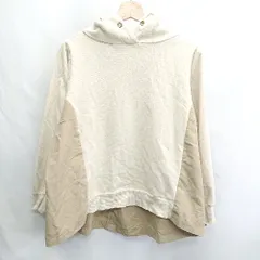 ◇ ⊇ Bou Jeloud ブージュルード タック入り 切り替えデザイン 長袖 パーカー サイズＦ ベージュ系 レディース E  【1502060026246】のサムネイル