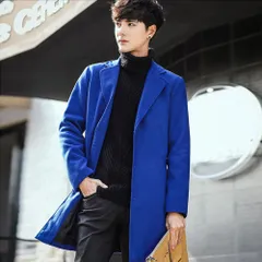 ☆ ブルー ☆ Lサイズ ☆ チェスターコート アウター メンズ mccoat117mc チェスターコート メンズ コート ロングコート チェスター ジャケット メンズコート ビジネスコート 無地 大きいサイズ 冬 秋 防寒 ビジネス カジュアル シンプル