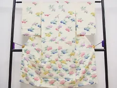 平和屋着物■夏物　付下げ　絽　牡丹　逸品　未使用　CAAD0502fb
