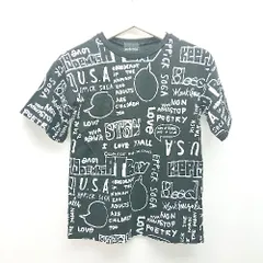 ◇ MARK GONZALES キッズ服 カジュアル 総柄 英字 夏向け 半袖 Tシャツ サイズ150 ブラック メンズ E  【1310300014928】