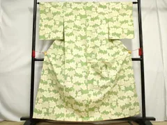平和屋着物■上質な紬　草花文　正絹　逸品　未使用　AAAV0245ma