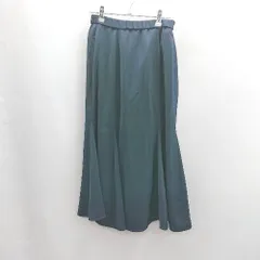 ◇ Θ a.v.v アー・ヴェ・ヴェ ウエストゴム ロング丈 フレア スカート サイズ S ネイビー系 レディース E  【1502030049237】