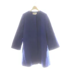 ＜UNITED ARROWS＞Aラインノーカラーミドル丈 コート-ロイヤルブルー UNITED ARROWS＞Aラインノーカラーミドル丈 コート-ロイヤル