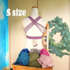 asana ヘンプコットン 薄手 クロス ストレッチ ブラ・草木染め●Sサイズ