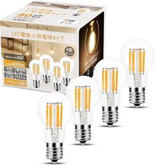 ミニクリプトン電球 E17口金 LED電球 電球色 40W形相当 フィラメント電球 全方向タイプ 省エネ クリアタイプ 断熱材施工器具対応 密閉器具対応 調光器非対応 4個入り 【適格請求書発行可】