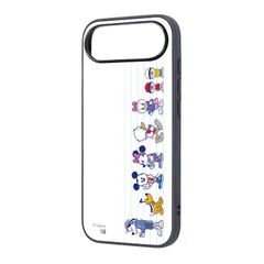 iPhone Air / ディズニー / maru 衝撃吸収 バンパー ハイブリッドケース / ミッキー&フレンズ_背比べ