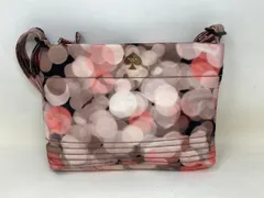 ◆KateSpade ケイトスペード ショルダーバッグ ピンク×ベージュ系 ドット 総柄 中古◆13335