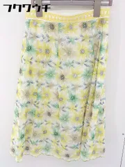 ◇ QUEENS COURT クイーンズコート 花柄 膝下丈 フレア スカート サイズ1 イエロー レディース  【1111010002041】のサムネイル