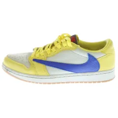 NIKE (ナイキ) ×トラヴィススコット WMNS Air Jordan 1 Retro Low OG Canary DZ4137-700 ウィメンズ エアジョーダン1 カナリー ローカットスニーカー イエロー