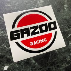 2色丸タイプGAZOO RACINGカッティングステッカー カラーは2パターンから選択可能