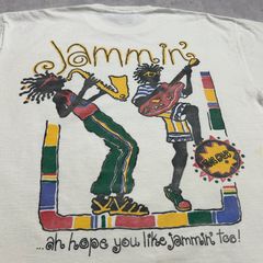 90s Irie Blue アートt グラフィックt ビンテージt 袖裾シングル 古着