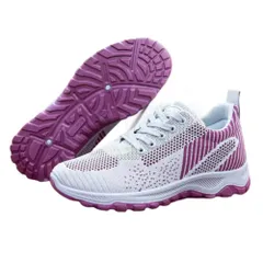 レディース ランニング スニーカー ウォーキング シューズ スポーツ フィットネスシューズ 運動靴 蒸れにくい 素早く履ける 滑り止め (ホワイト, 日本の靴のサイズ寸法, 大人, 数値, 23.0 cm) [ホワイト] [23.0 cm]