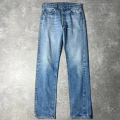 ヒゲ 80s USA製 Levis 501 0117 デニム パンツ 34 36 / 80年代 アメリカ製 ビンテージ リーバイス ジーンズ ジーパン ストレート 脇割り