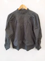 b467●simplicite●シンプリシテェ●ボリュームスリーブ●刺繍●ブラウス●シャツ●sizeサイズ表記なし●黒