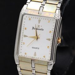 美品 稼働品 ロマネッティ メンズ腕時計 18金リューズ 超硬ベゼル 