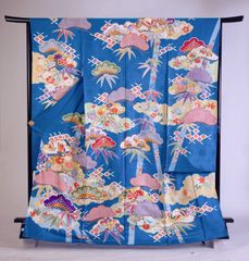 振袖 手描き 京友禅 京都 本物 雲取りに松竹梅 高級振袖 成人式