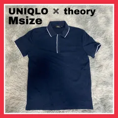 ユニクロ セオリー メンズ ポロシャツ Mサイズ ネイビー ゴルフ ウエア テニス