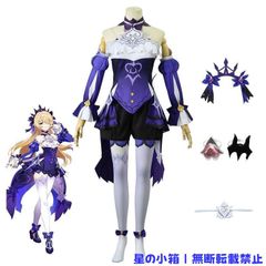 三分妄想 原神 フィッシュル 新スキン 極夜真夢 衣装＋ウィッグ L