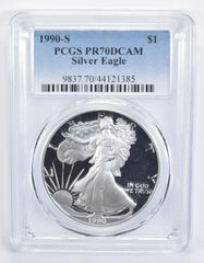 1990-S PR70 CAM PCGS アメリカンシルバーイーグルプルーフ70
