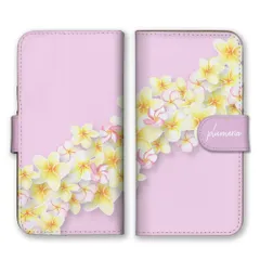 iPhone14 ケース 手帳型 アイフォン14 スマホケース 携帯ケース プルメリア ハワイアン ハワイ レイ 花の冠 南国 花柄 ボタニカル フラワー おしゃれ かわいい カラー02