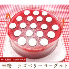 アレルギー対応 米粉 ラズベリーヨーグルト バースデーケーキ 乳・卵・小麦不使用