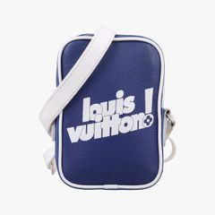 ルイヴィトンLouis VuittonエブリデイLV ダヌーヴ PPM 2021AWブルー × ホワイトレザーM45893ICチップ