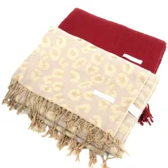 ローリーズファーム マフラー ストール 無地/ヒョウ柄 2点セット まとめて ブランド レディース LOWRYS FARM 【中古】