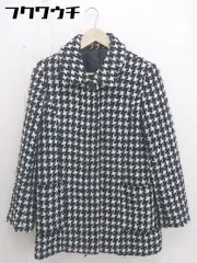 極美品 ORIHICA 千鳥格子 スプリングコート M 千鳥格子柄 ジャケット 中綿コート 秋冬[品番：II000009655