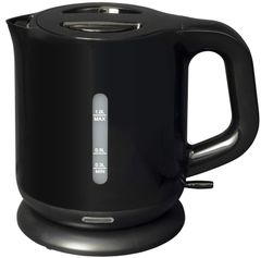 [山善] 電気ケトル 電気ポット 1.0L 一人暮らし 二人暮らし コンパクト 沸騰自動OFF機能付き ワンタッチ操作 ブラック DKE-100(B)